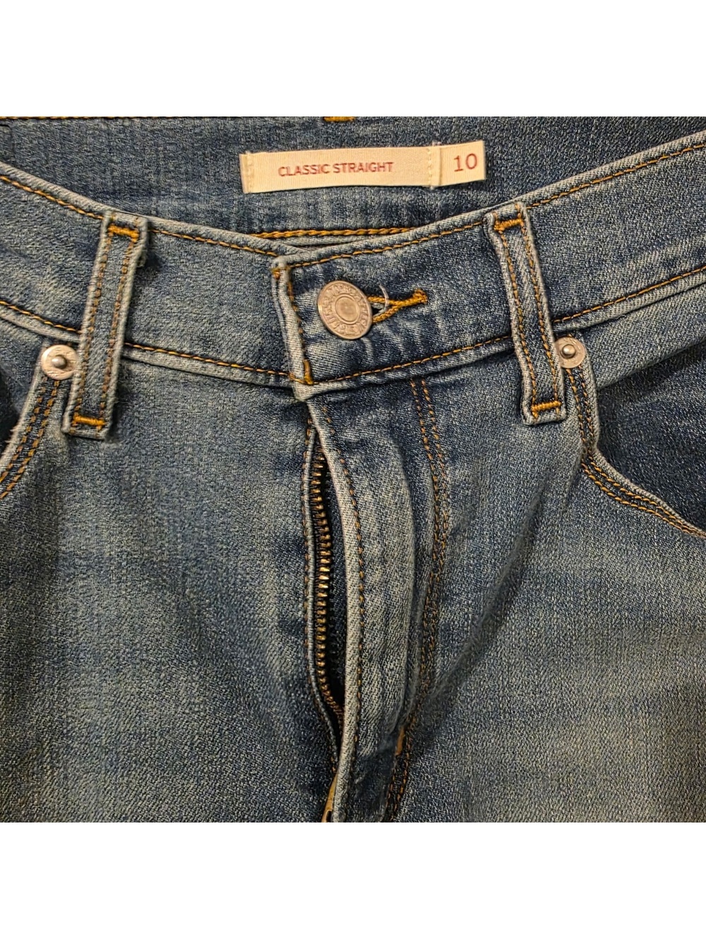 Levi's Classic Straight Women's Blue Jeans 10 - Picture 2 of 5